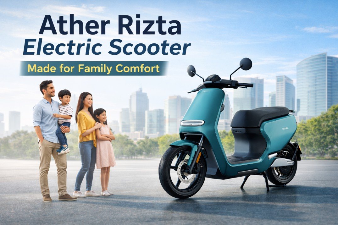 Ather Rizta electric scooter designed for family comfort and daily commuting in India