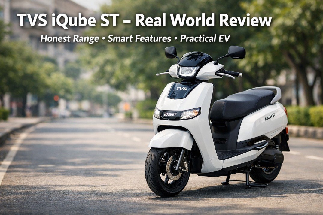 TVS iQube ST electric scooter real world review with honest range and smart features