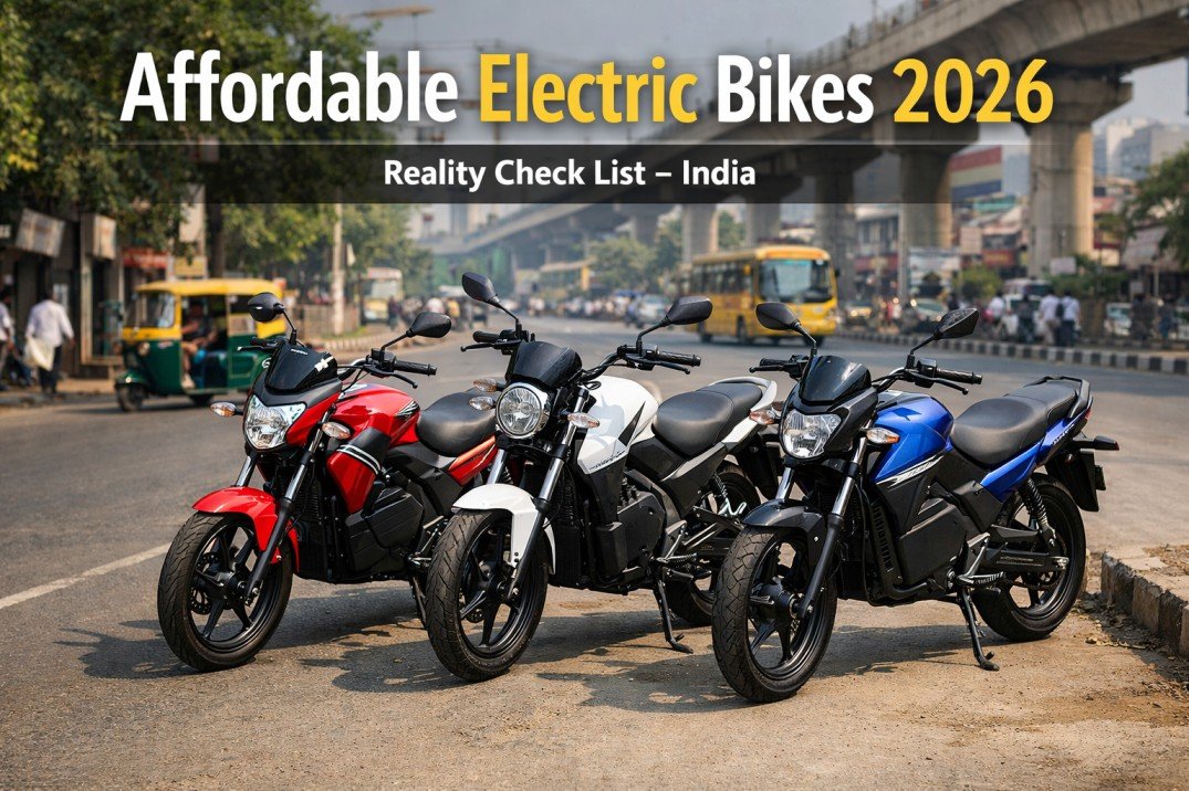Affordable electric bikes in India expected by 2026 shown in real-world urban setting