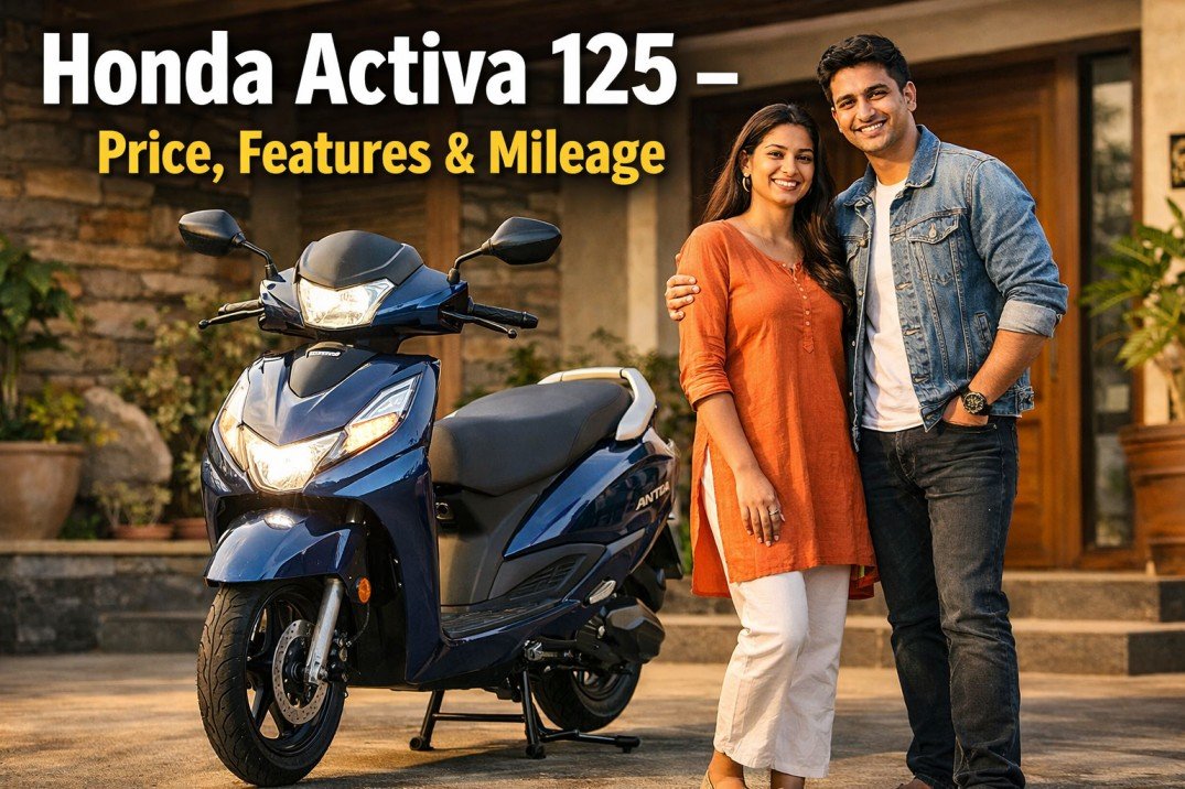Honda Activa 125 scooter parked outside house showing modern commuter design